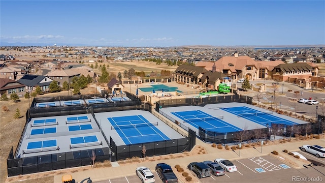 bird's eye view with a residential view