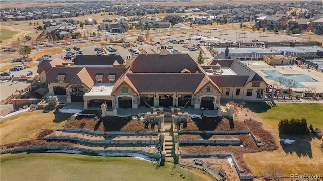 aerial view featuring a residential view