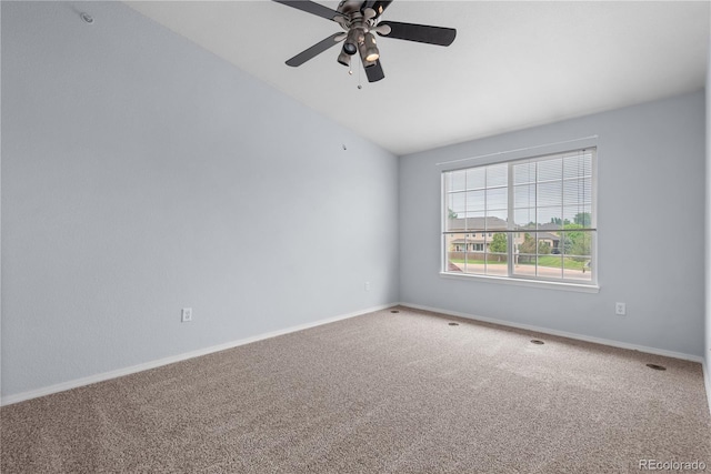 12711 Colorado Blvd Unit 1116, Thornton, CO 80241 - carpeted spare room with ceiling fan, lofted ceiling, and baseboards