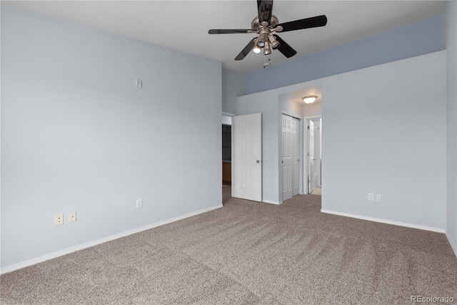 12711 Colorado Blvd Unit 1116, Thornton, CO 80241 - unfurnished bedroom featuring carpet, baseboards, ensuite bathroom, and ceiling fan