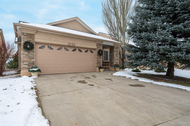 view of front of home featuring a garage