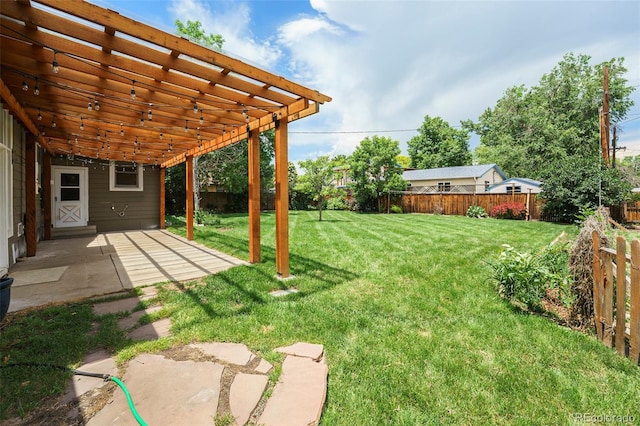 8525 Grandview Ave, Arvada, CO 80002 - fenced backyard with a patio area and a pergola