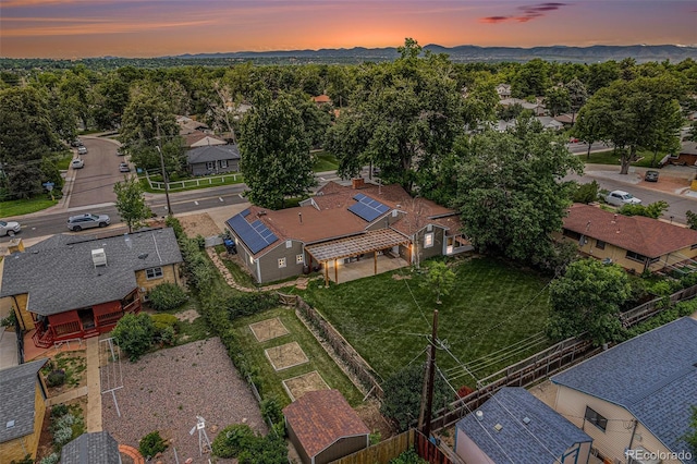 8525 Grandview Ave, Arvada, CO 80002 - aerial perspective of suburban area with a mountainous background