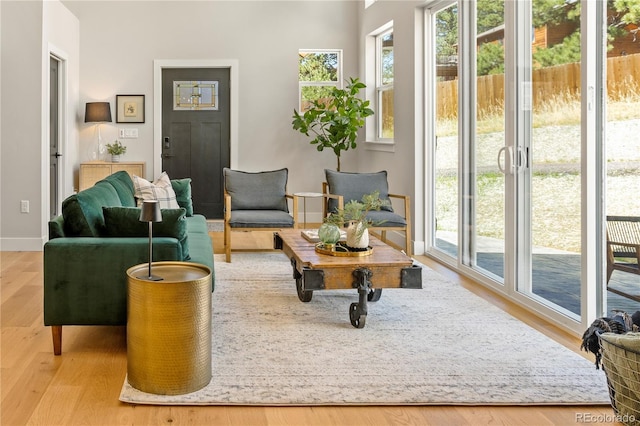 518 Conifer Dr, Bailey, CO 80421 - living area featuring wood finished floors and baseboards