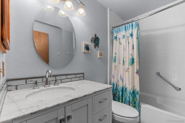 13341 Birch Cir, Thornton, CO 80241 - bathroom with vanity and shower / bathtub combination with curtain