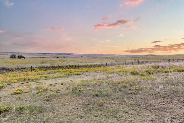 nature at dusk with a rural view