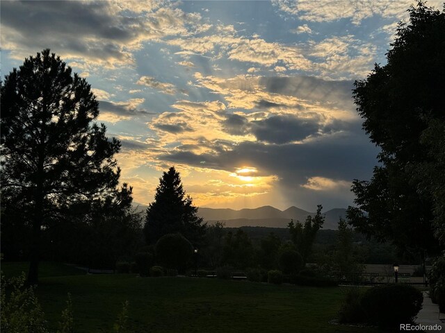 exterior space with a mountain view