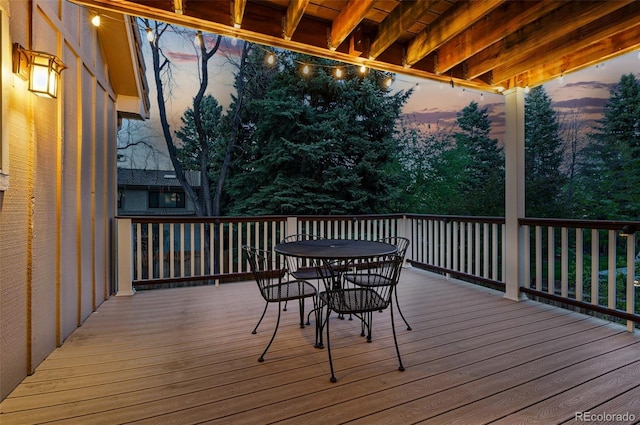 10849 E Crestridge Cir, Englewood, CO 80111 - deck with outdoor dining area