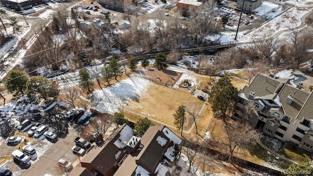 view of snowy aerial view