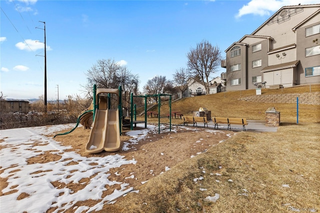 view of jungle gym