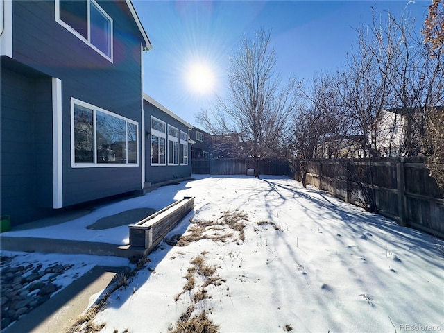 view of snowy yard