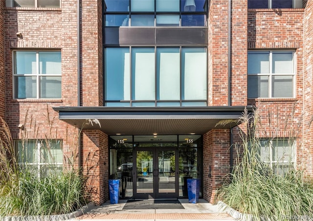 view of exterior entry with french doors