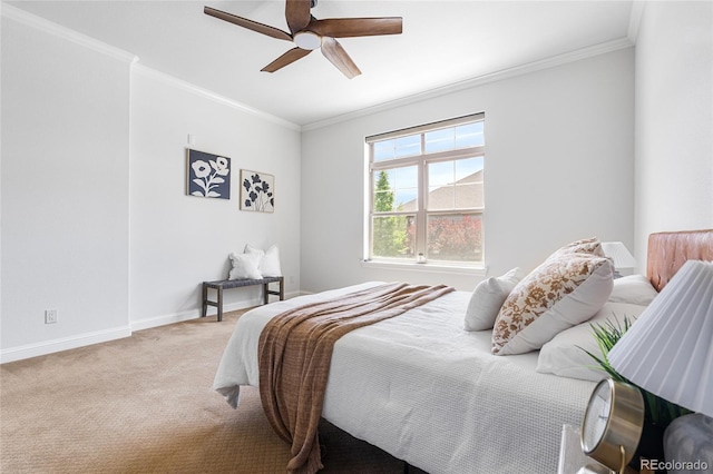 27485 E Nova Pl, Aurora, CO 80016 - carpeted bedroom featuring ornamental molding and ceiling fan