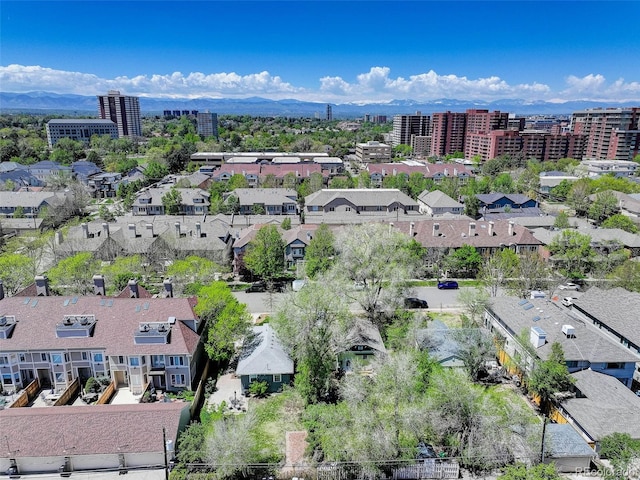 150 S Garfield St, Denver, CO 80209 - aerial overview of property's location with mountains