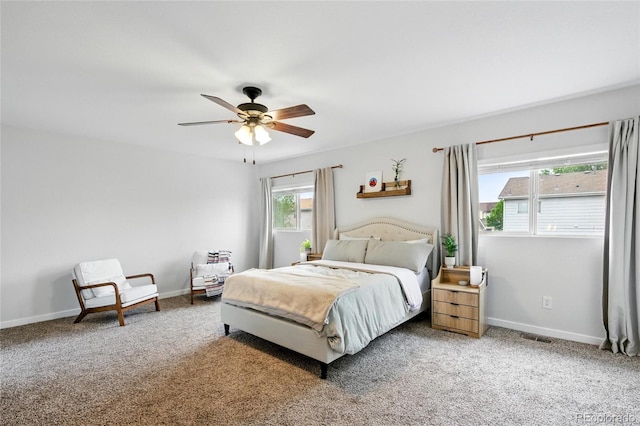 7868 Downing St, Denver, CO 80229 - bedroom with carpet, baseboards, and ceiling fan