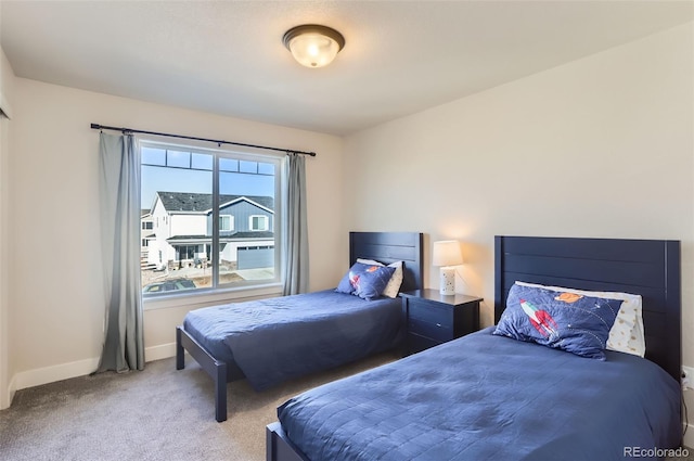 view of carpeted bedroom