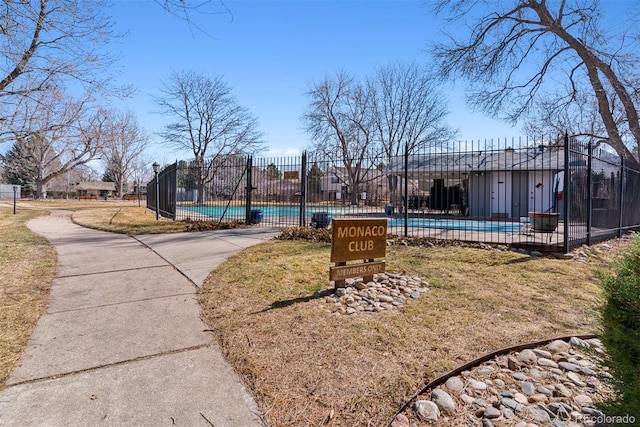 pool featuring fence