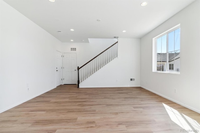 interior space featuring light hardwood / wood-style flooring