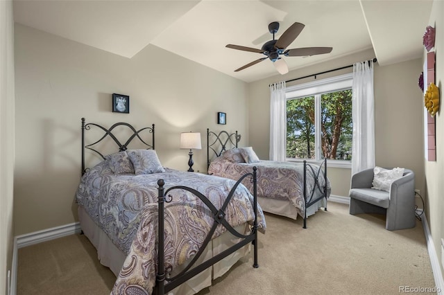 2378 Plumb Pl, Erie, CO 80516 - bedroom with light colored carpet and a ceiling fan