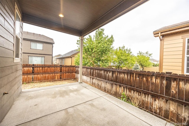view of patio / terrace featuring a fenced backyard
