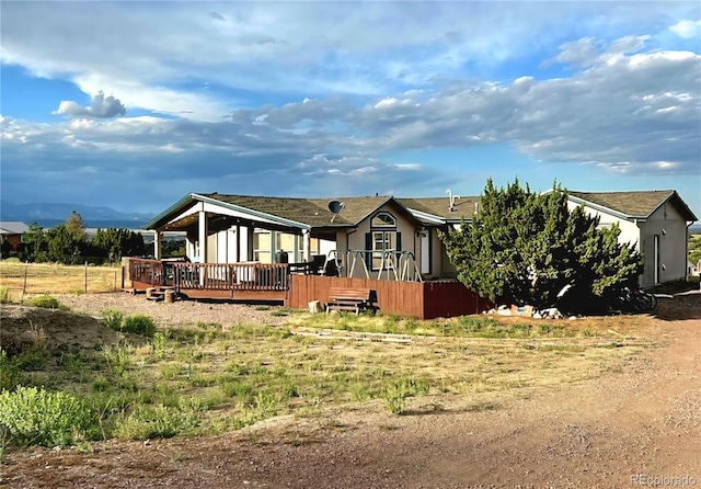 160 Shannon Ct, Rockvale, CO 81244 - view of front of property with a wooden deck