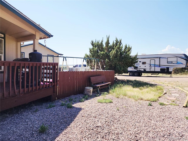 160 Shannon Ct, Rockvale, CO 81244 - view of yard with a wooden deck