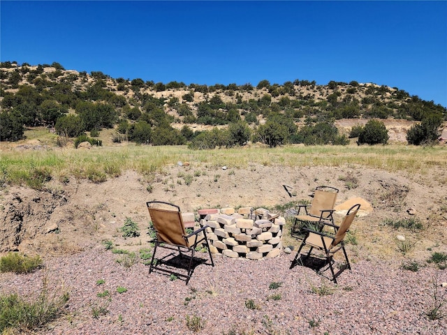 160 Shannon Ct, Rockvale, CO 81244 - view of yard featuring an outdoor fire pit