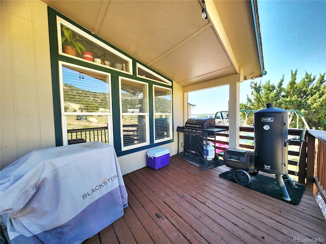 160 Shannon Ct, Rockvale, CO 81244 - wooden deck featuring a grill