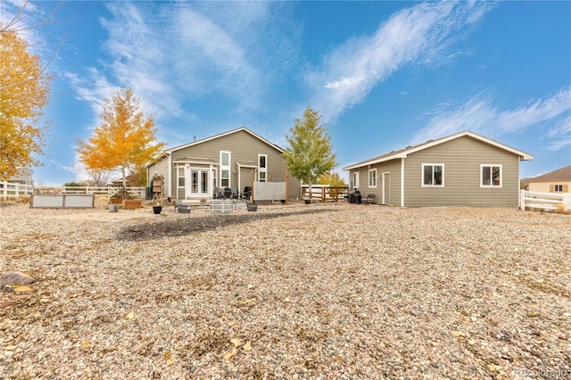 view of rear view of property