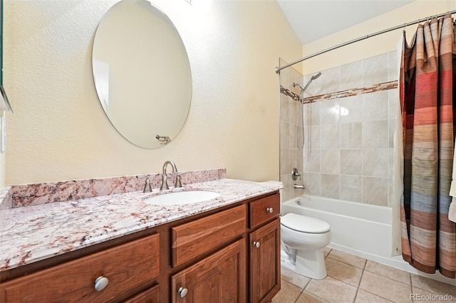 4944 W 107th Loop, Westminster, CO 80031 - full bathroom featuring vanity, shower / bath combination with curtain, and tile patterned flooring