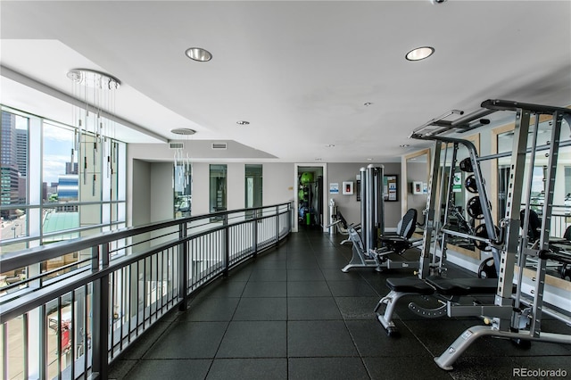 2001 Lincoln St Unit 1723, Denver, CO 80202 - workout area with recessed lighting