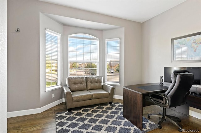 444 Pasada Way, Monument, CO 80132 - office space featuring baseboards and wood finished floors