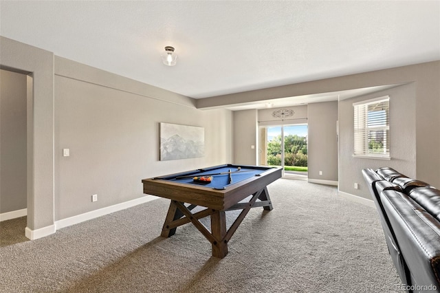 444 Pasada Way, Monument, CO 80132 - rec room with carpet floors, pool table, and baseboards