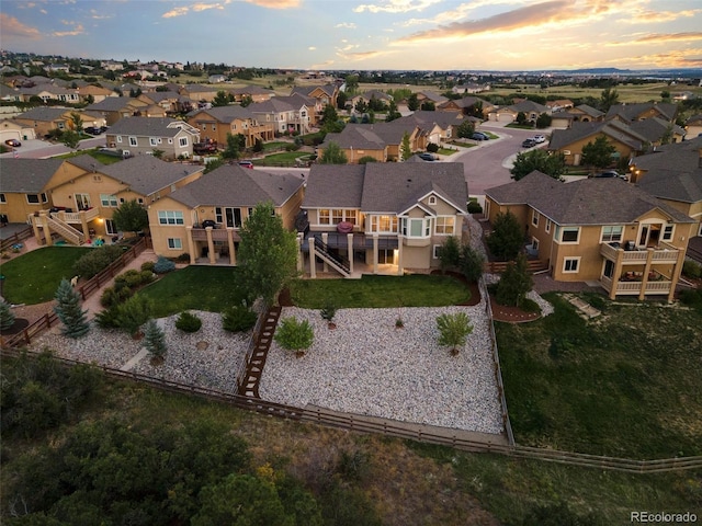 444 Pasada Way, Monument, CO 80132 - aerial view at dusk of a residential view