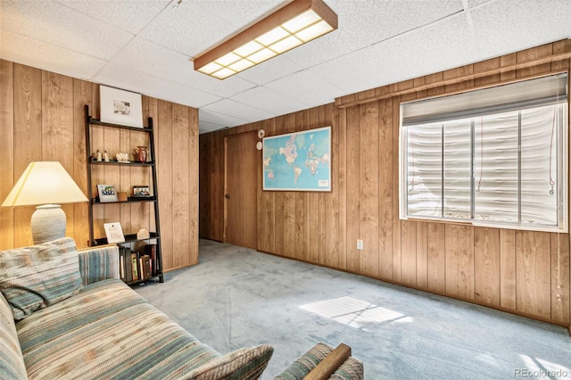 1950 S Helena St Unit D, Aurora, CO 80013 - carpeted living room with wooden walls