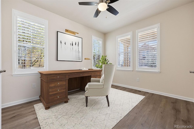 11896 Meade Ct, Westminster, CO 80031 - office featuring wood finished floors and ceiling fan