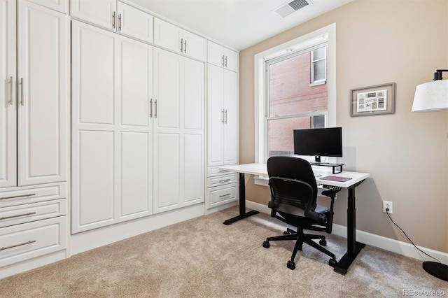 view of carpeted office