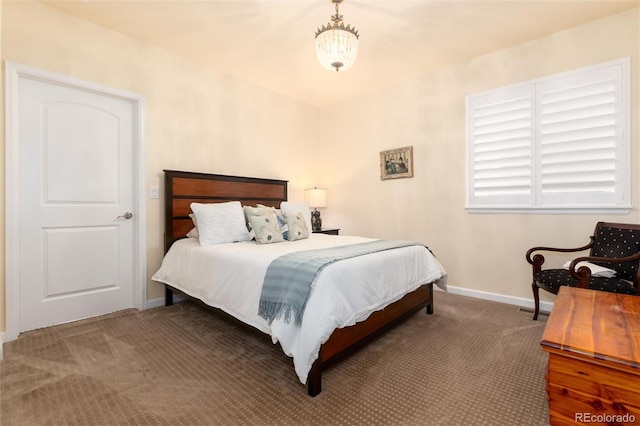 view of carpeted bedroom