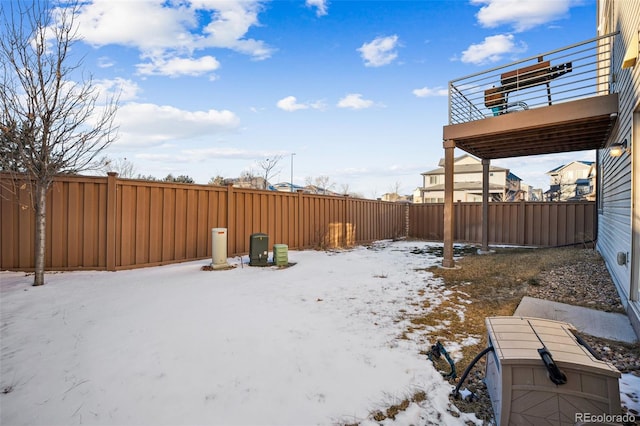 view of snowy yard