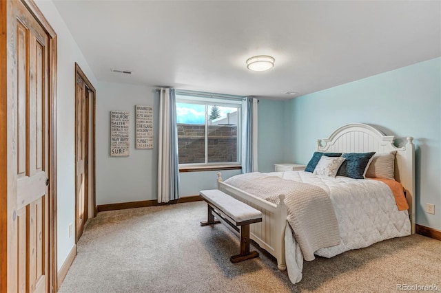 view of carpeted bedroom