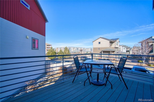 5295 Andes St, Denver, CO 80249 - wooden deck featuring a residential view