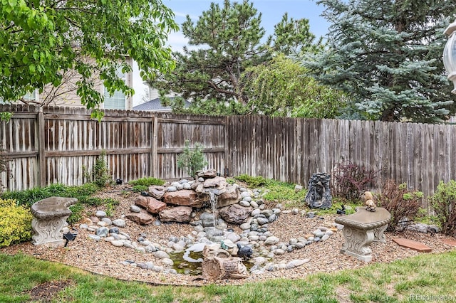 view of fenced backyard