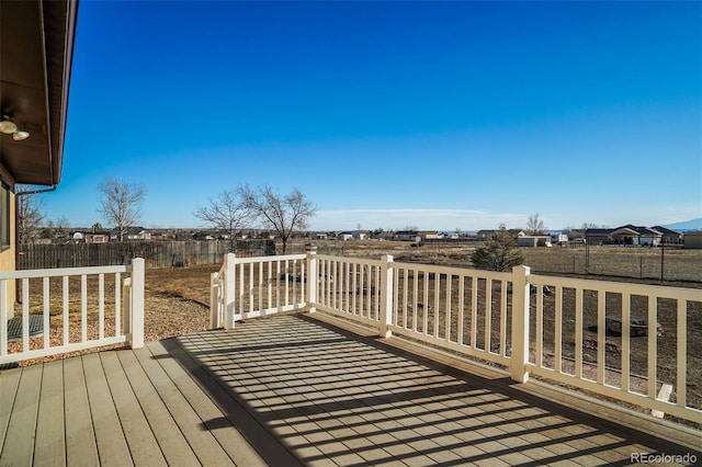 deck featuring fence