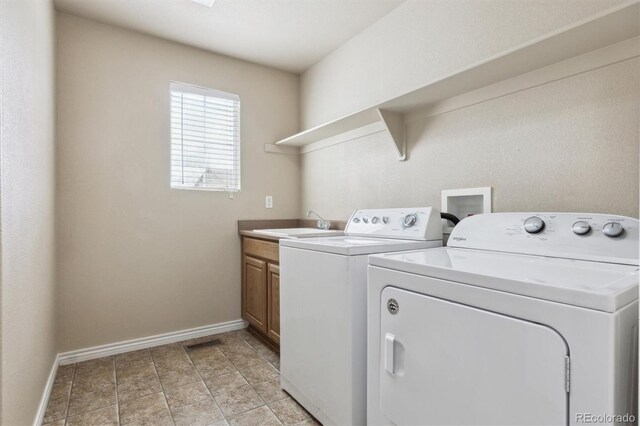 3475 Golden Spur Loop, Castle Rock, CO 80108 - laundry room featuring independent washer and dryer, cabinet space, and baseboards