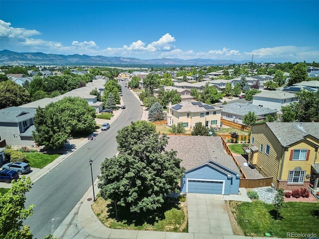 2169 Fox Fire St, Highlands Ranch, CO 80129 - aerial view of residential area featuring a mountain backdrop