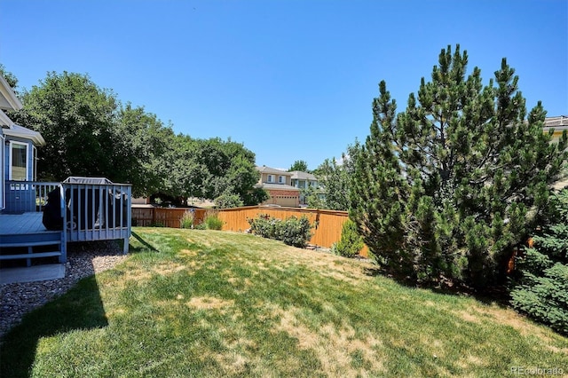 2169 Fox Fire St, Highlands Ranch, CO 80129 - view of yard featuring a deck