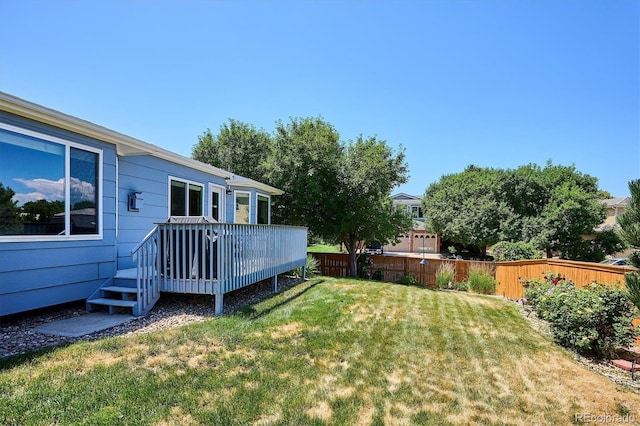 2169 Fox Fire St, Highlands Ranch, CO 80129 - view of yard featuring a deck