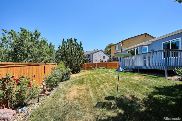 2169 Fox Fire St, Highlands Ranch, CO 80129 - view of yard featuring a deck