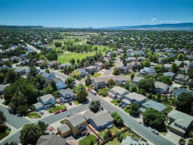 2169 Fox Fire St, Highlands Ranch, CO 80129 - aerial view of residential area with a mountain backdrop
