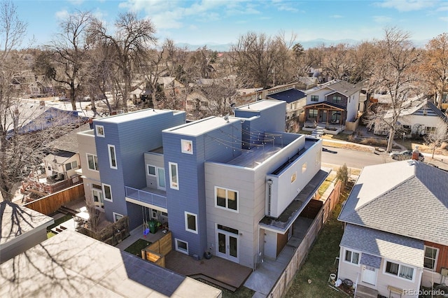 aerial view featuring a residential view